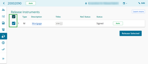 Checkboxes to release