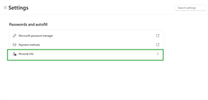 Options for autofill