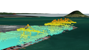 point cloud visualisation of Tauranga Port