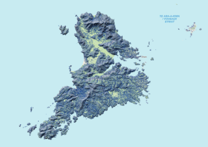 Top down data view of NZ island