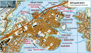 map showing location of hobsonville names proposed