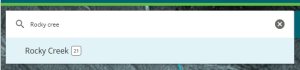 Screenshot of NZGB Gazetteer search bar
