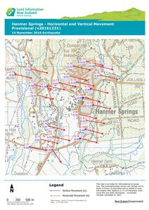 Hanmer Springs Horizontal and Vertical Movement Provisional map
