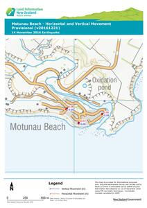 Motunau Horizontal and Vertical Movement Provisional map