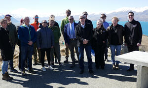 Minister O'Connor and representatives during the Jobs for Nature South Canterbury announcement