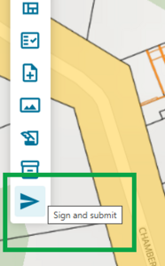 image of Sign and submit icon at bottom of Workflow toolbar