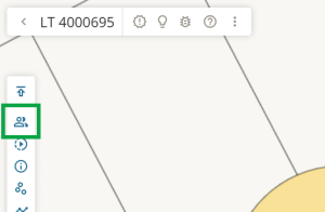 Image of part of the Workflow control bar in survey capture. The 'Enabled users' icon is highlighted.