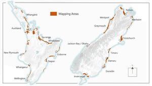 Map showing the coastal areas in scope for the 3D Coastal Mapping Programme.  