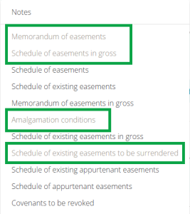 image of the table type dropdown, highlighting greyed-out options.