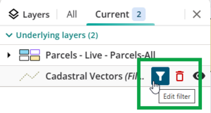 image showing the mouse cursor hovering over the filter icon. The tooltip reads "Edit filter".