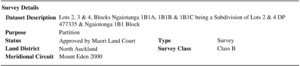 Survey header details of ML 481893 with a status of 'Approved by Maori Land Court'.