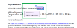 image of a PDF document with an example of an embedded comment.