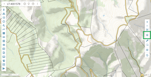 image of survey capture, highlighting the Layers icon in the tools control toolbar.