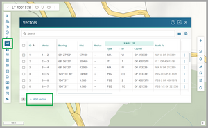image of vectors panel, with "add vector" highlighted at the bottom of the panel.