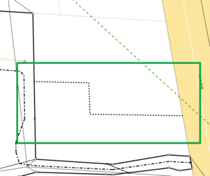 image of completed abuttal line. The line appears as a dotted line.