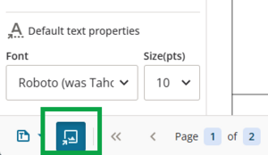 image highlighting the toggle diagrams icon at bottom left of Layout plan sheets screen.