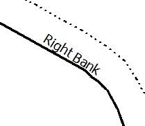 Diagram of a water boundary annotation on title layout sheet