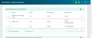 image of the Schedule / memorandum panel with the "download as PDF" icon highlighted at the top right of the header.