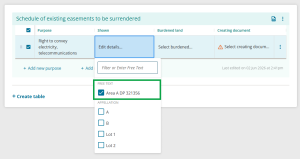 image showing the entered free-text appellation now listed with the other appellation options. The free-text appellation is ticked.