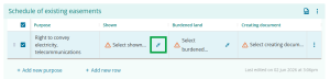 image highlighting the parcel picker tool in the Shown field.