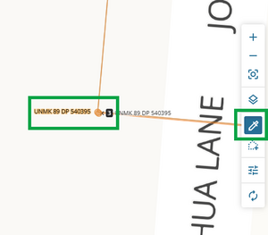 image highlighting the Inspect and adopt tool in the tools control toolbar. The duplicate nodes are also highlighted.
