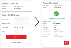 screenshot of lrs complete payment details and submit payment