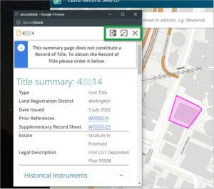 Screenshot of floating window options