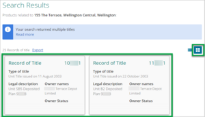 Screenshot of lws card view