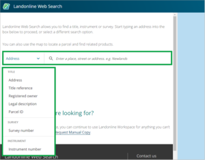 Screenshot of lws select search option