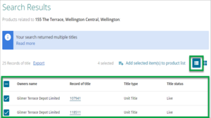 Screenshot of lws table view