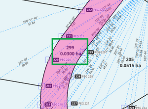 image of the parcel appellation label in its new position.