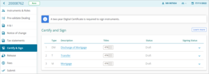 Navigate to the Certify and Sign page