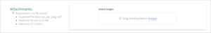 Screenshot of create a request add attachments