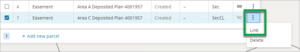 A screenshot of linking parcels 