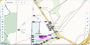 Screenshot of draw to select features, manage your selections