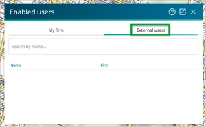 Screenshot of enable users external users tab