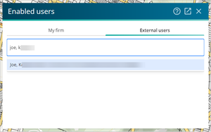 Screenshot of enable users type in name