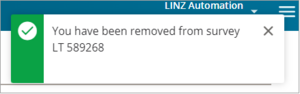 Screenshot of confirmation message you have been removed as an enabled user
