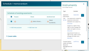 Screenshot of the pop-up menu you see when you double click in the Creating document field