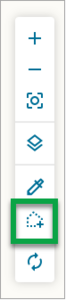 Screenshot of spatial tools control bar draw to select features icon
