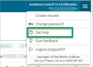 A screenshot showing Get Help in the main menu