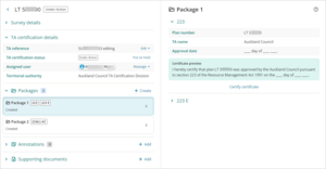 A screenshot of the opening view of a Work item
