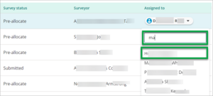 Screenshot of search for someone else to assign work item to