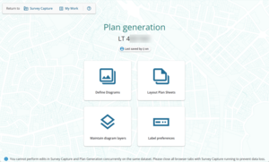 screenshot of the plan generation landing page. 