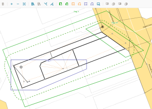 screenshot of define diagrams screen after reduce diagram process is complete. Diagram A has a piece removed from the bottom right of the diagram.