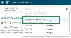 image highlighting a selected result in the drop-down.