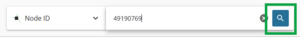 image of search mark by node ID. A node ID is entered in the search bar, and the search icon is highlighted at the right of the search bar.
