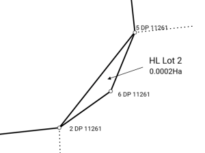 image of the affected line in the diagram, now depicted correctly as a thick line.