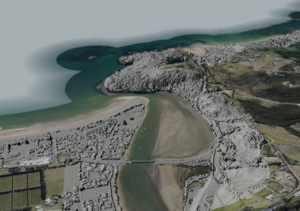 Image of a Digital Surface Model of Taipa, Doubtless Bay, Northland. 