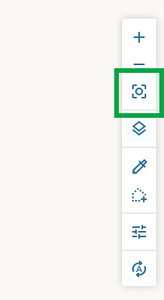 image of teh tools control toolbar, with the "Zoom to survey" icon highlighted.